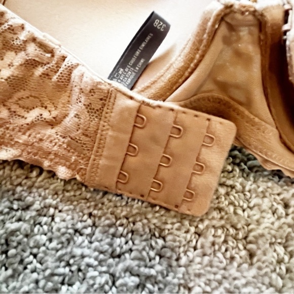 Aerie Bra 32B T-Shirt Bra Everyday Lace Trim Tan Black Green Push Up Lot 3x - Picture 8 of 15